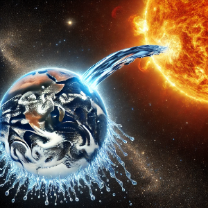 지구의 물로 태양을 끄는 계산