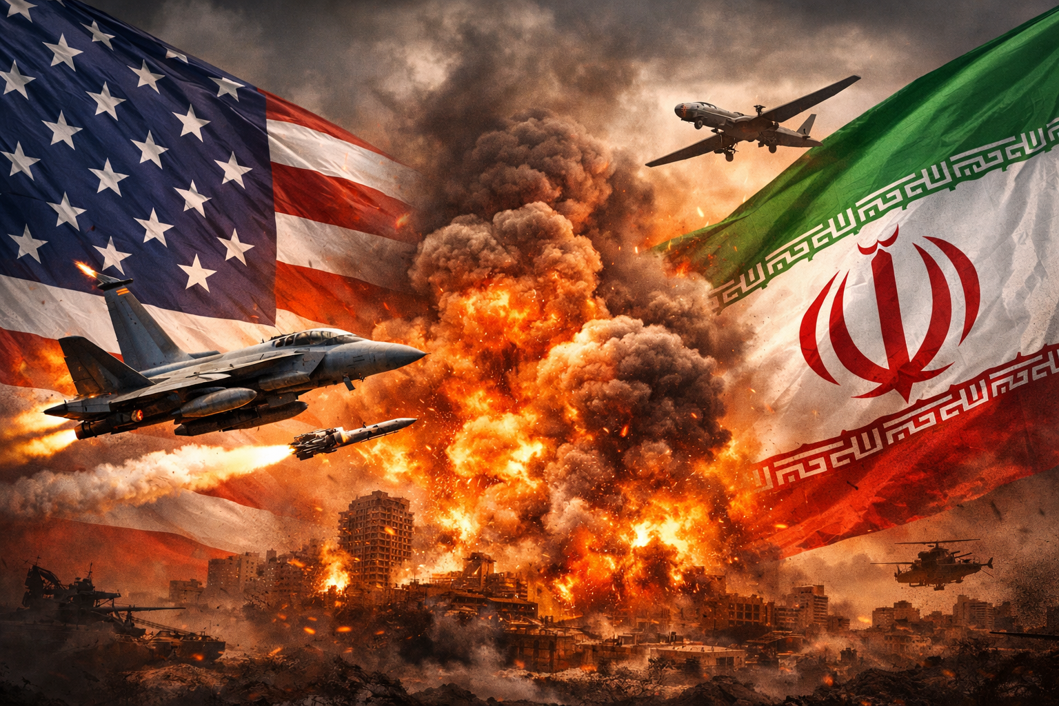 미국과 이란의 긴장 고조 (AI 직접 제작)