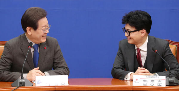 차기 대선후보 여론조사 결과 이재명 한동훈