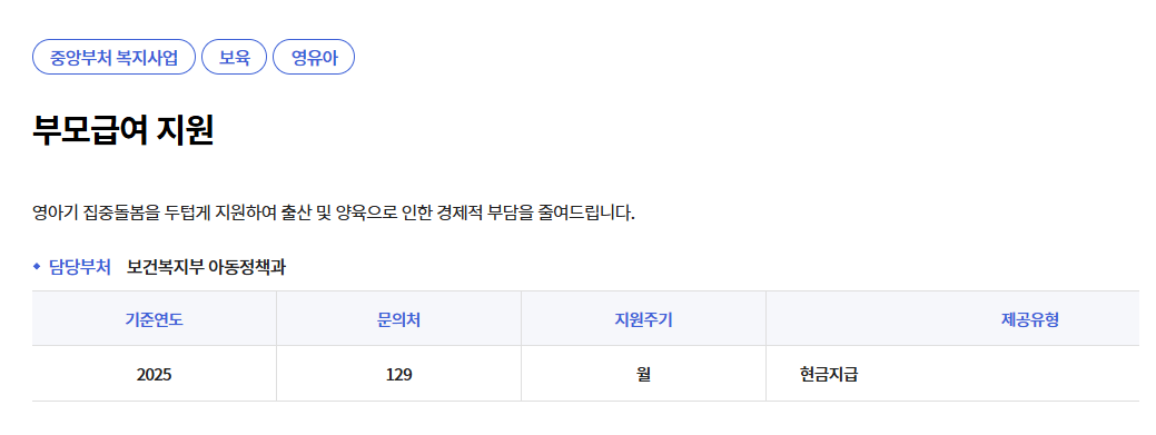 부모 급여 최대 지원 내용 알기