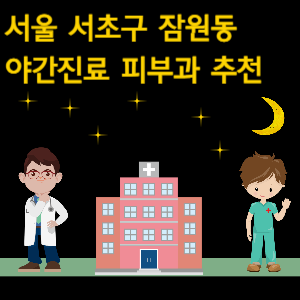 서울 서초구 잠원동 야간진료 피부과 병원 추천