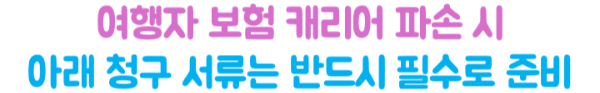 캐리어-파손-여행자보험-보상-항공사-확인서-수리불가-서류