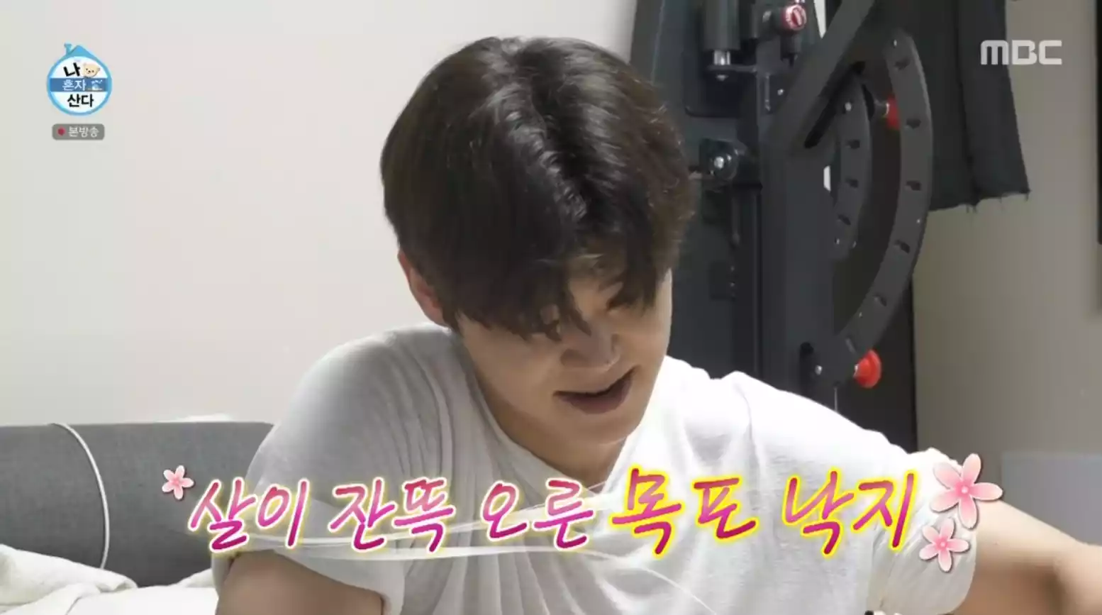 살이 오른 낙지를 잡아서