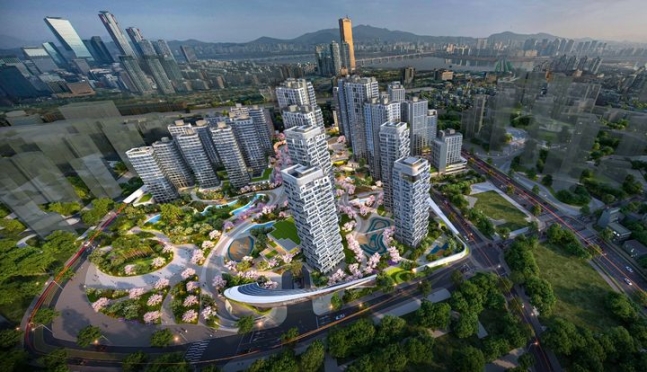 노량진1구역 오티에르 동작 조감도. (사진=포스코이앤씨 제공)