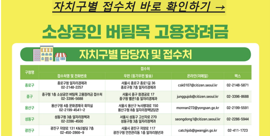 자치구별 접수처 확인