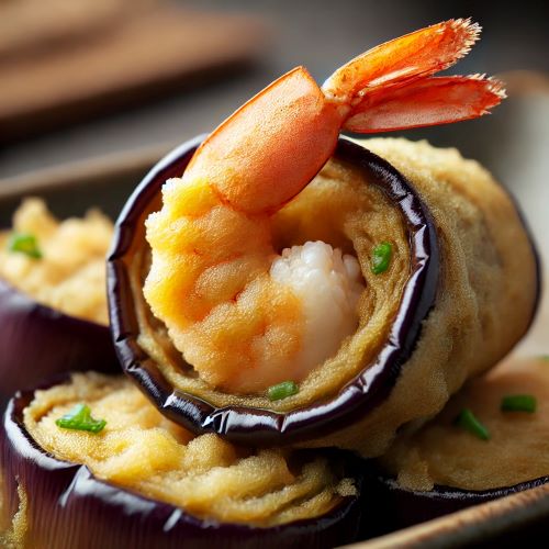 가지말이새우튀김