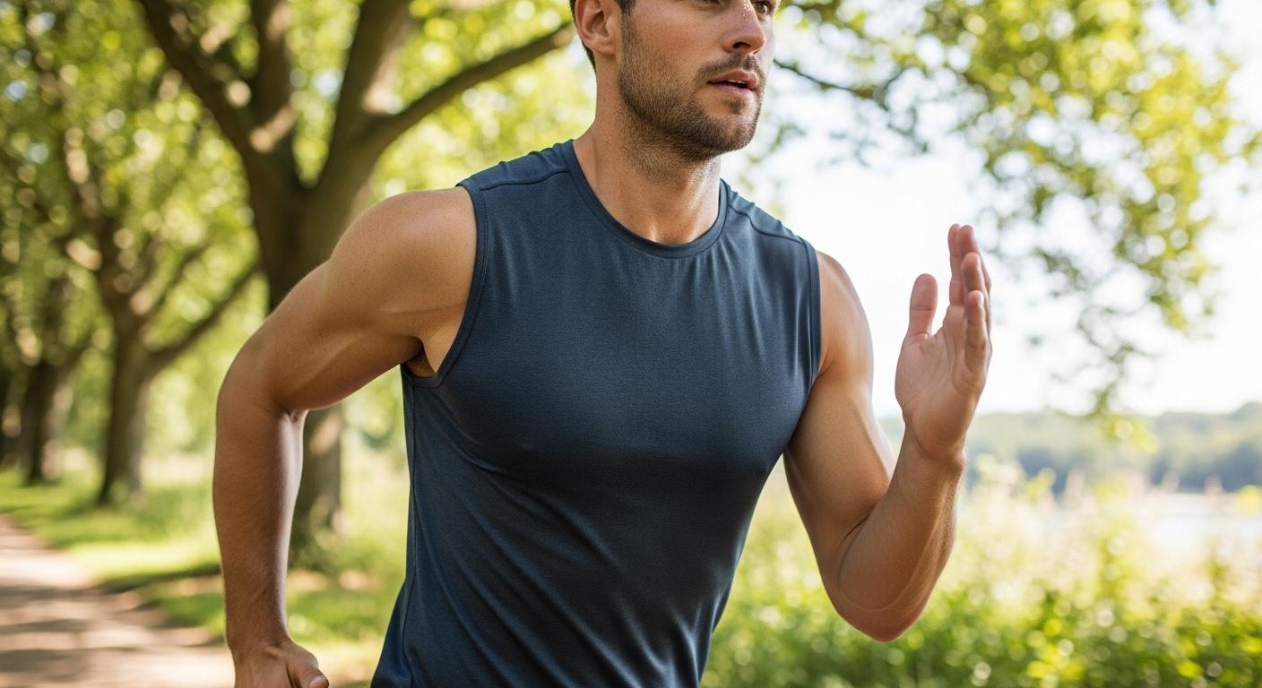 운동복 민소매 남성