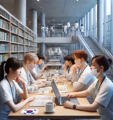 기출 문제를 공부하는 모습