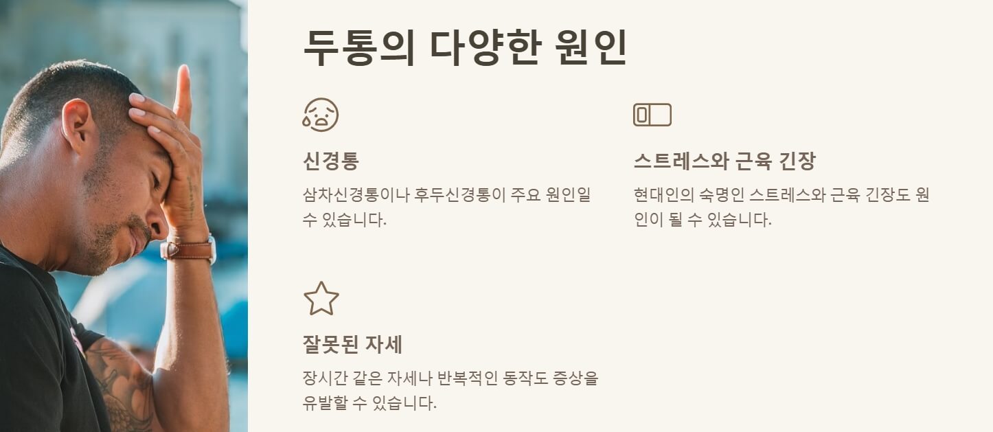 머리가 찌릿찌릿 아파요