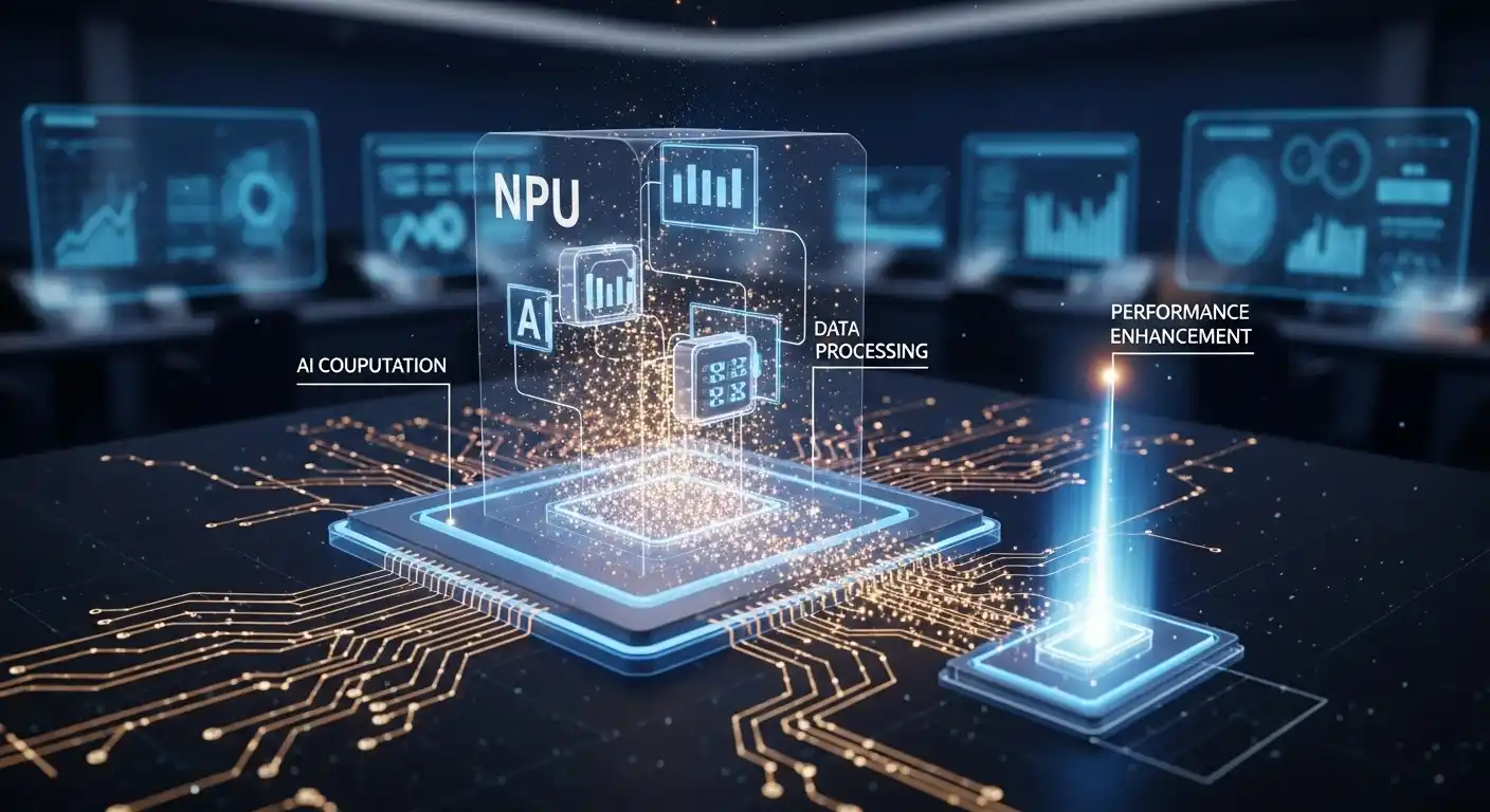 <img src="npu_ai_acceleration.webp" alt="AI 연산을 자동화하는 NPU 반도체의 진화 과정을 시각화한 이미지입니다">