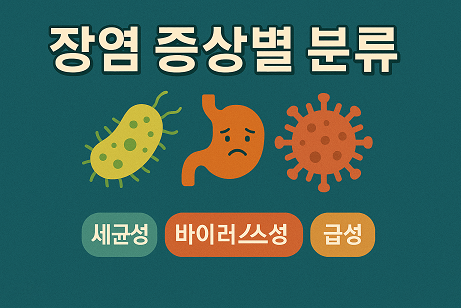 장염 증상별 분류 (세균성,바이러스성,급성)