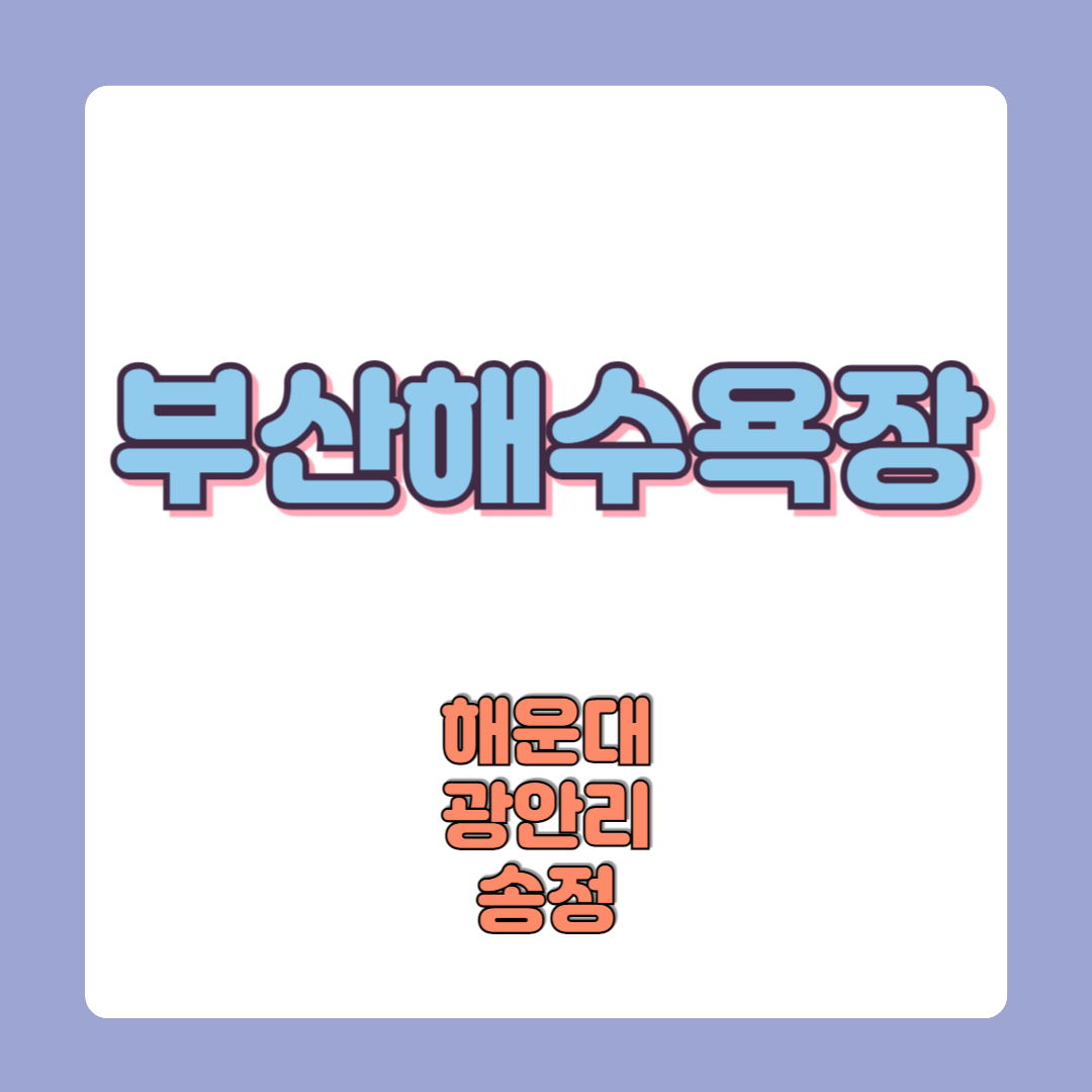 부산 해수욕장 완벽 가이드 (2025년 여름 기준) 개장일 폐장일 꿀팁정보!