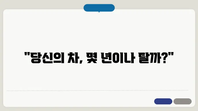 자동차 평균 사용 기간