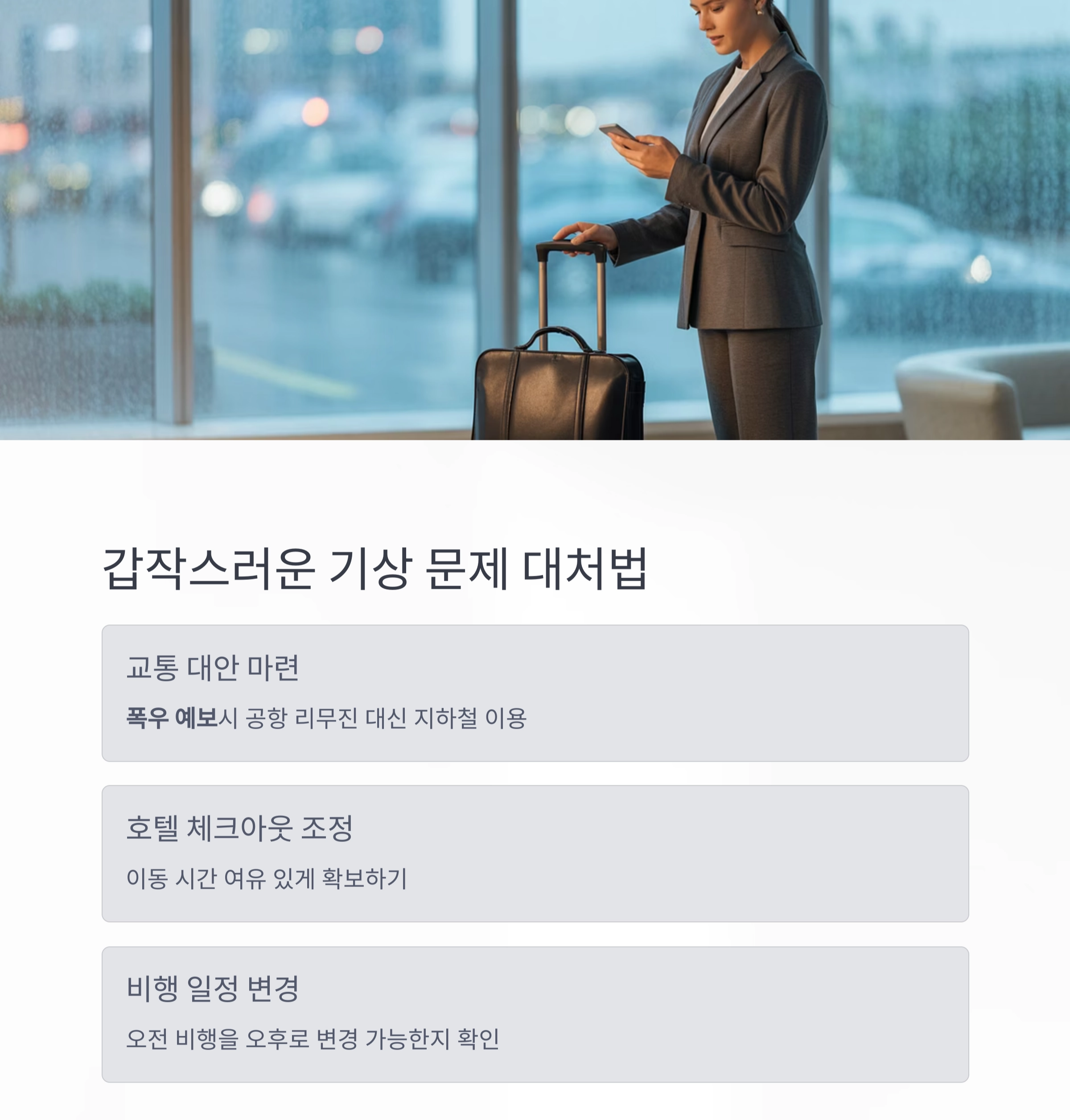 비행 전 날씨 확인으로 일정 최적화하는 스마트한 방법
