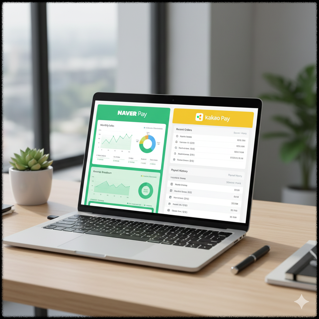 디지털 제품 판매 수익과 매출을 확인하는 대시보드 모습