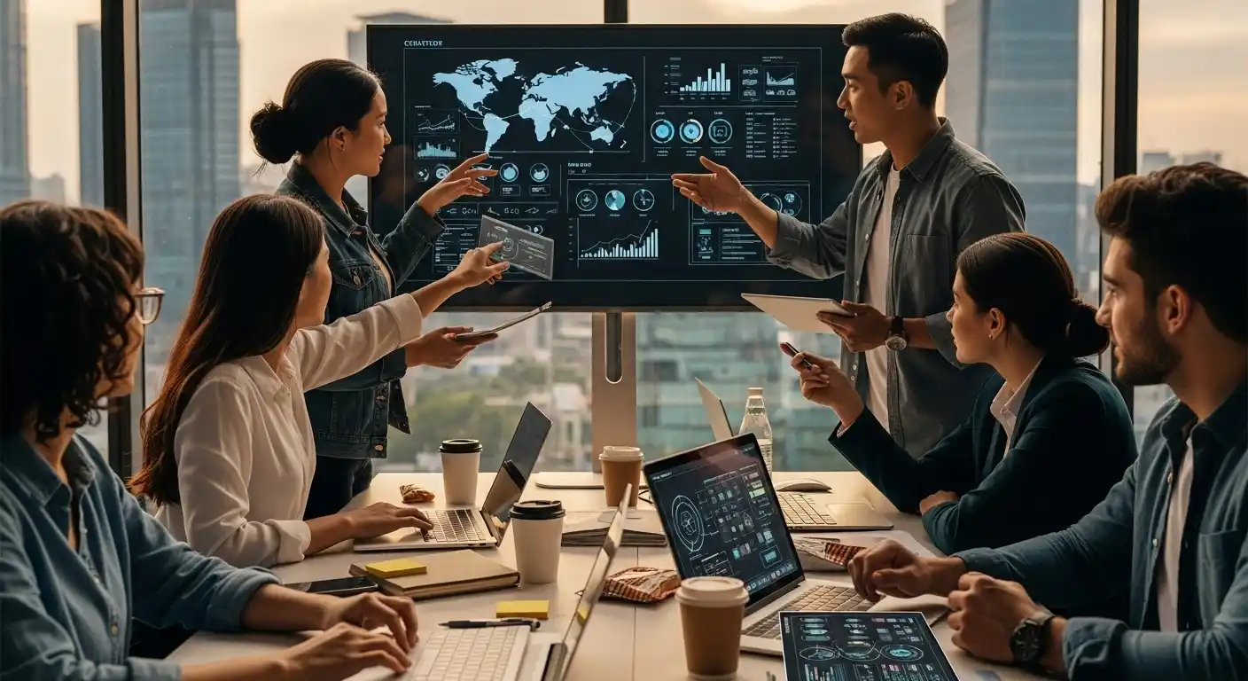 <img src="creator_enters_global_market_through_tech_democratization.webp" alt="기술의 민주화로 창작자가 자본 없이 글로벌 시장에 도전하는 장면을 표현한 이미지 입니다">