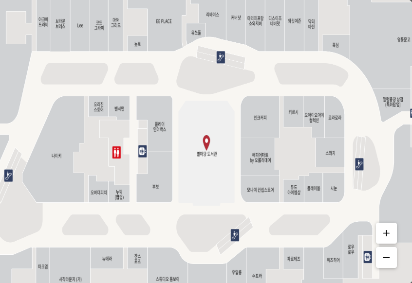 스타필드 수원 별 마당 도서관 위치정보(출처-홈페이지)