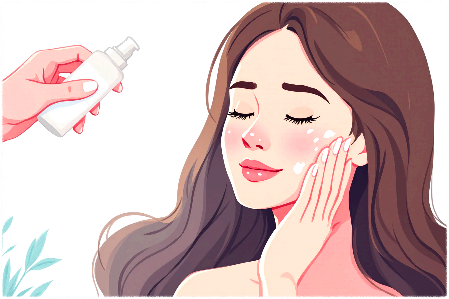 피부 장벽 보호를 위해 보습에 좋은 영양제를 바르는 모습의 이미지