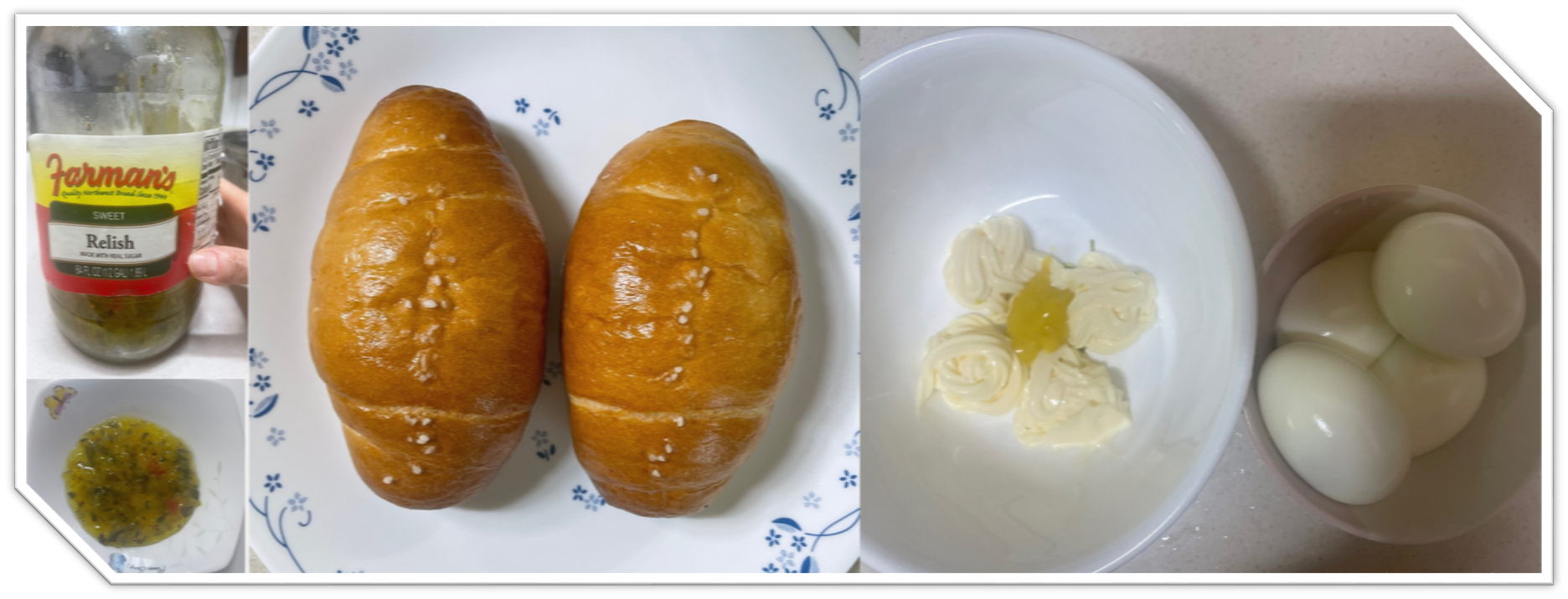소금빵에그샌드위치