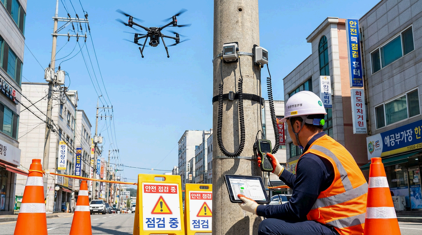 전봇대 사고 예방을 위한 점검 시스템