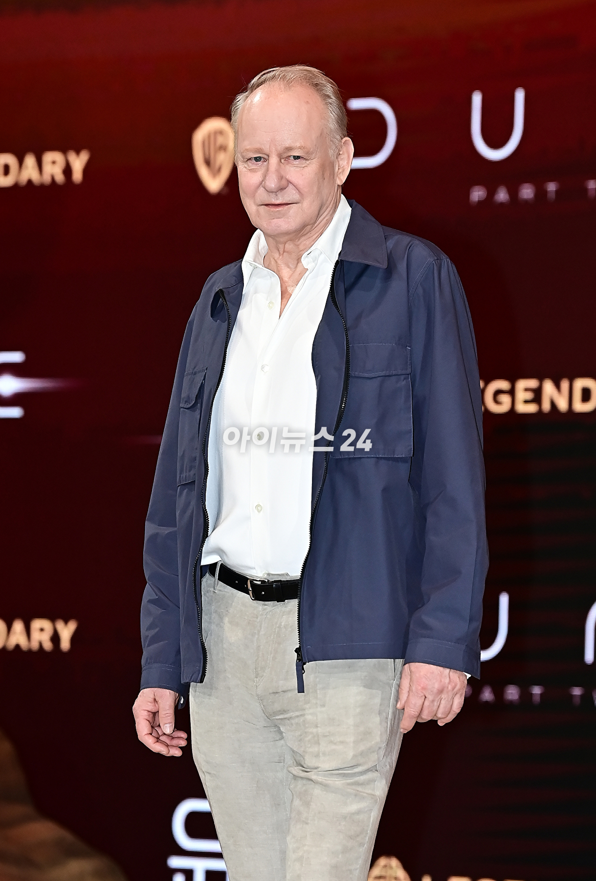 배우 스텔란 스카스가드가 21일 오후 서울 여의도 콘래드서울호텔에서 열린 영화 &#39;듄: 파트2(드니 빌뇌브 감독)&#39; 내한 프레스 컨퍼런스에서 기념촬영을 하고 있다. [사진=곽영래 기자]