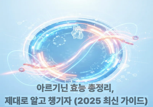 아르기닌 효능 총정리, 제대로 알고 챙기자 (2025 최신 가이드)