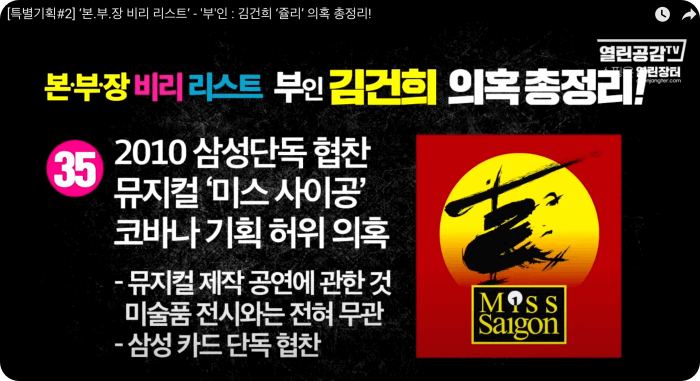 김건희 윤석열 최은순 장모 가족관련 의혹 리스트