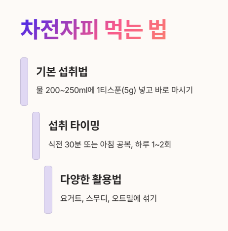 차전자피 먹는 법 꿀팁