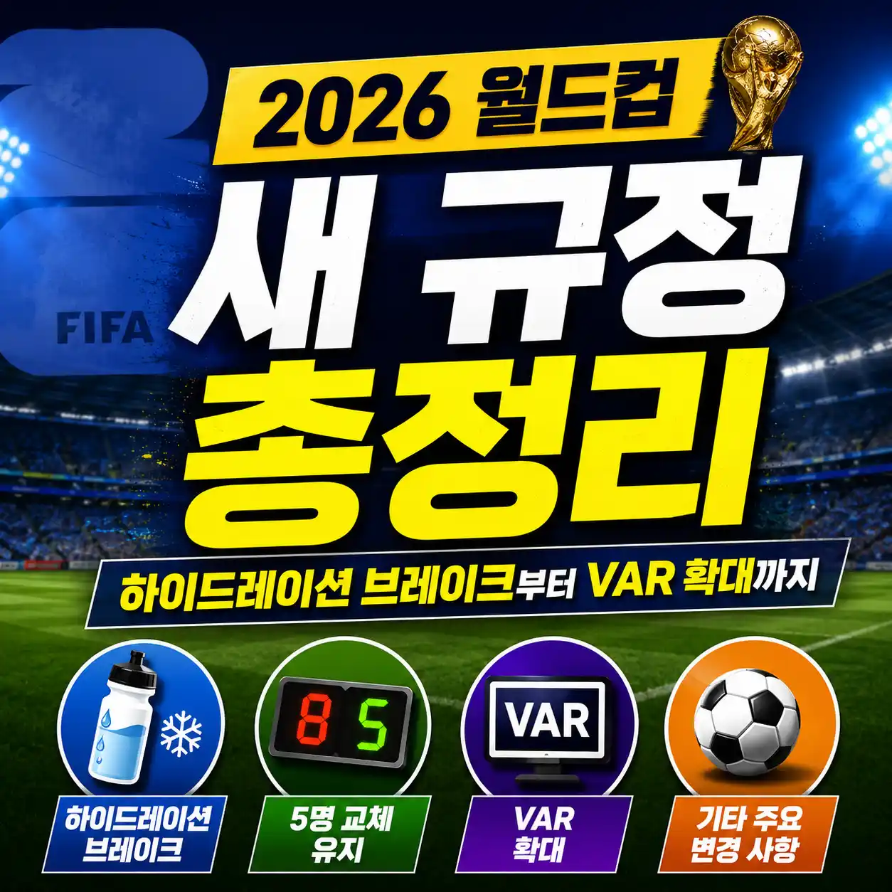 2026년 북중미 월드컵 새롭게 달라진 규정 11가지를 정리한 글의 썸네일 대표 이미지
