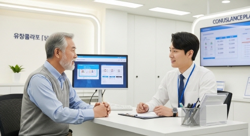 본인부담금 관련 서류 상담 장면