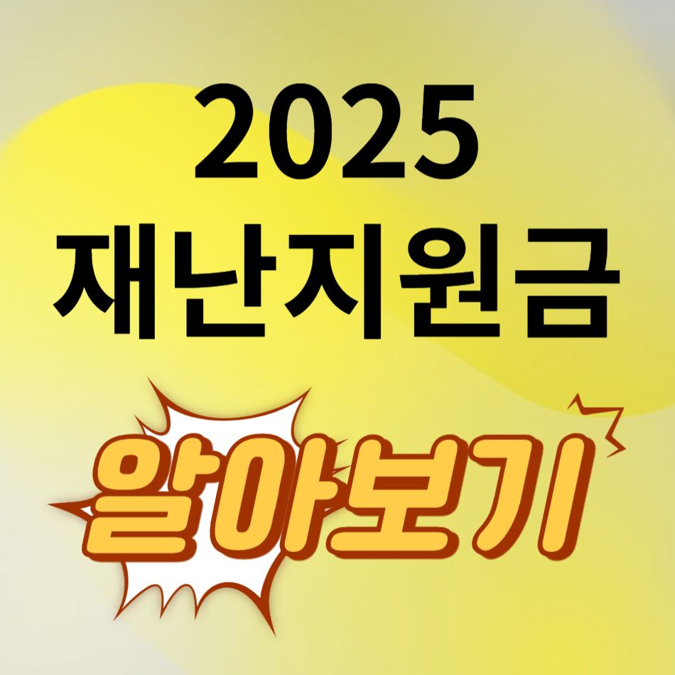 2025 재난지원금 알아보기 라고 써있는 이미지
