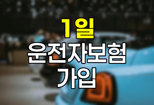 DB손해보험 1일 운전자보험 가입 절차