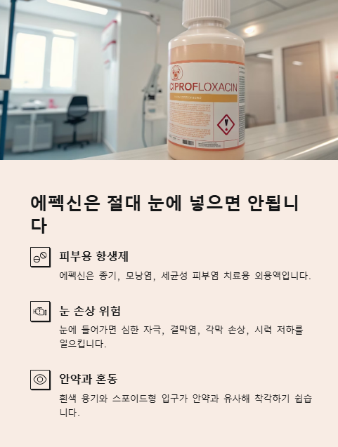 에펙신은 절대 눈에 넣으면 안됩니다