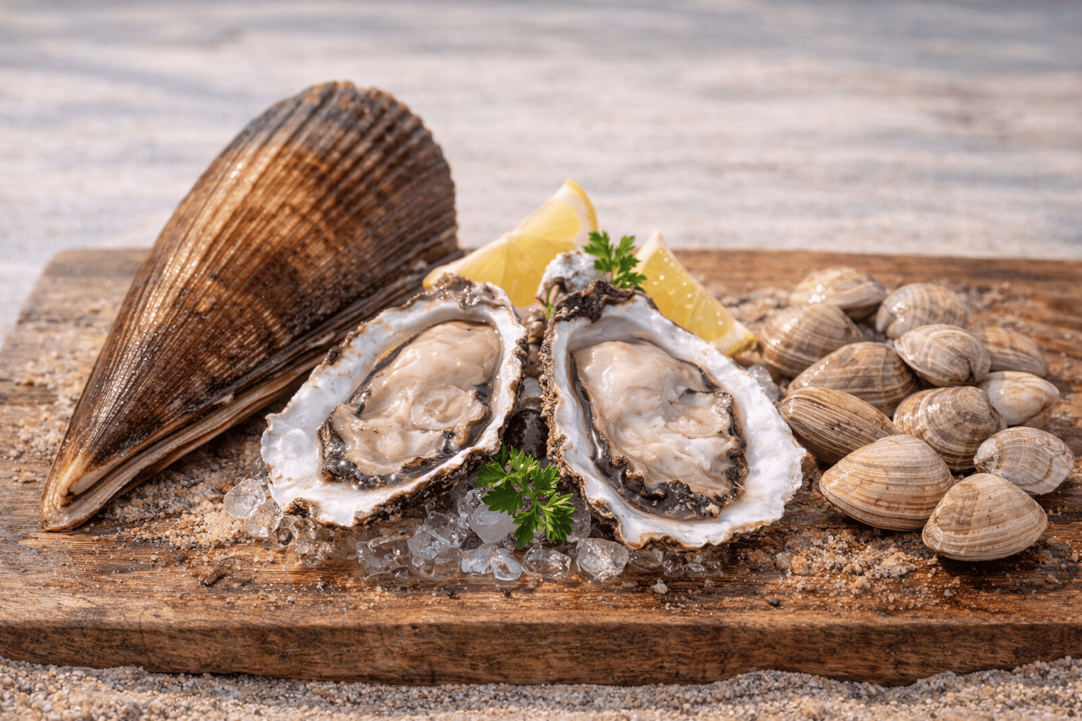 조개류 영양비교 (키조개, 굴, 바지락)