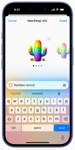 원하는 이모티콘이나 이미지를 AI가 자동으로 생성해 줍니다.