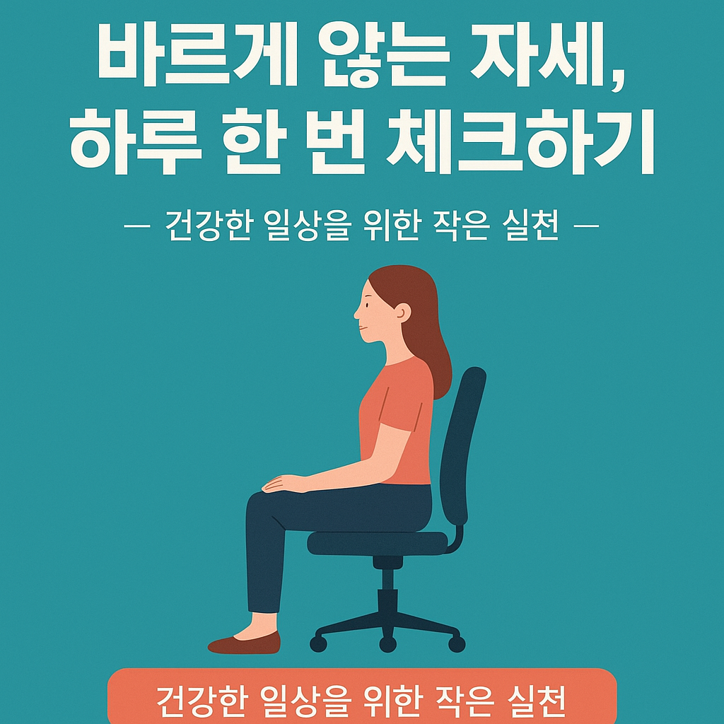 바르게 앉는 자세, 하루 한 번 체크하기