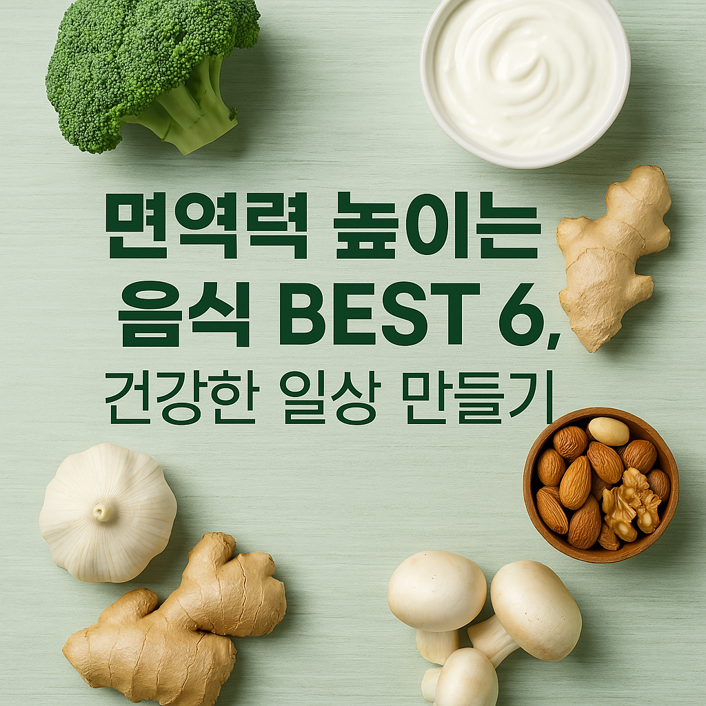 면역력 높이는 음식 BEST 6, 건강한 일상 만들기