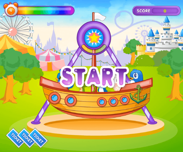 신나는-놀이동산-바이킹-고급-플래시게임-시작-화면