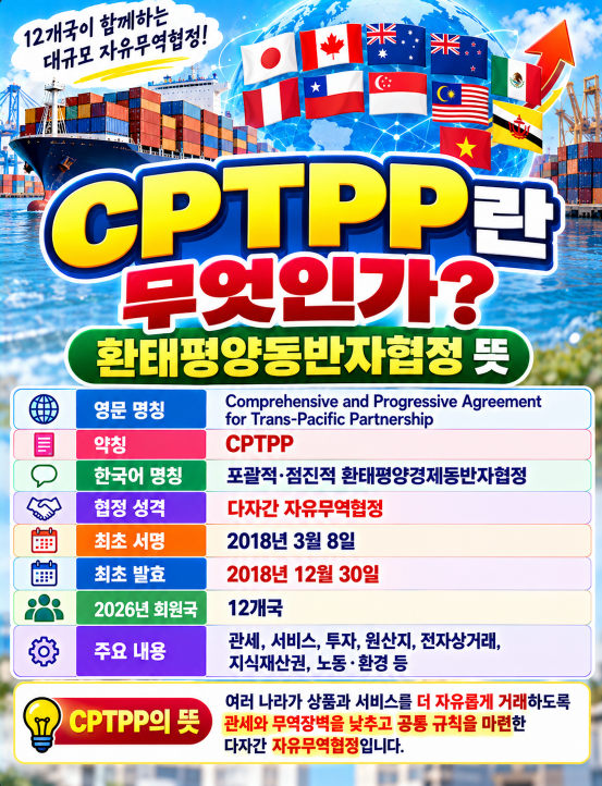 CPTPP란 무엇인가? 환태평양동반자협정 뜻·회원국·한국 가입 시 장단점 총정리