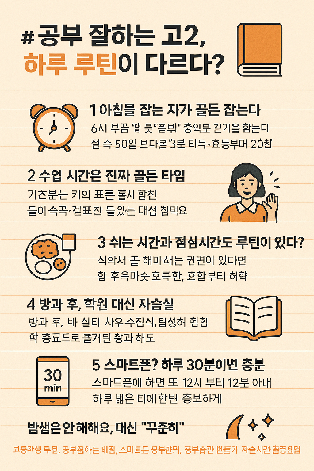 공부 잘하는 고2, 하루 루틴이 다르다?