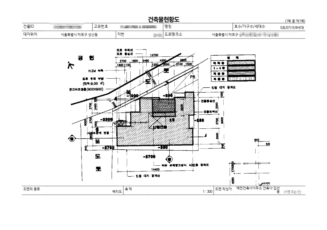 건축물현황도 배치도