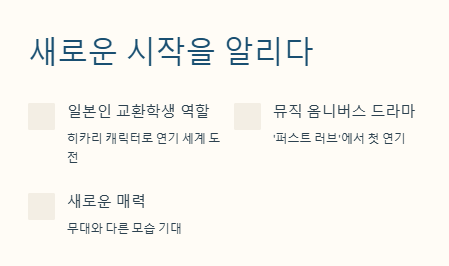 드리핀 차준호, 첫 연기