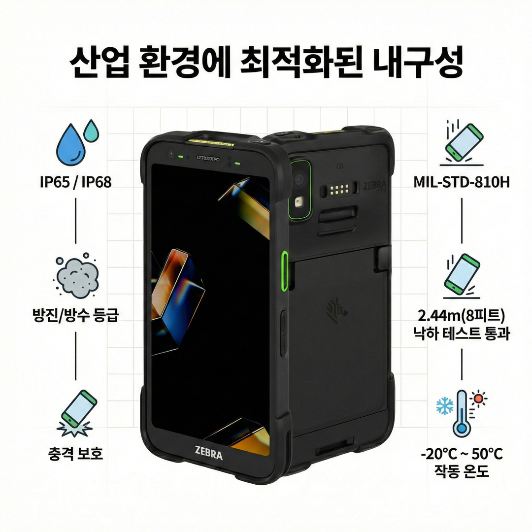 ZebraTC701, TC701모바일컴퓨터, Zebra산업용PDA, 산업용PDA추천, 러기드모바일컴퓨터, 5G산업용단말기, WiFi6EPDA, Android14산업용, 물류PDA, 제조현장단말기