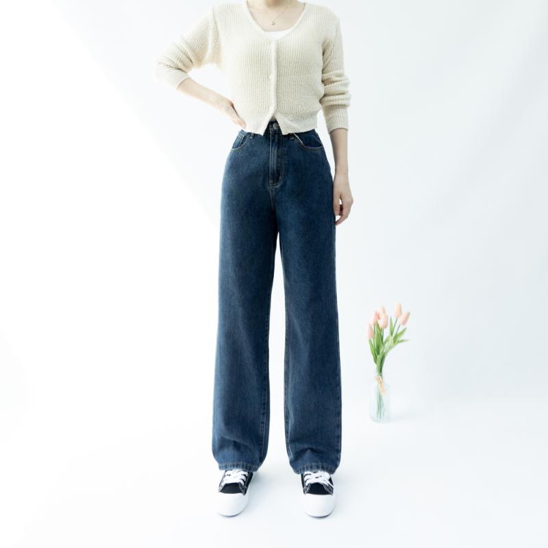 봄 여자청바지 세미 와이드 청바지 여성 기모청바지 키작녀