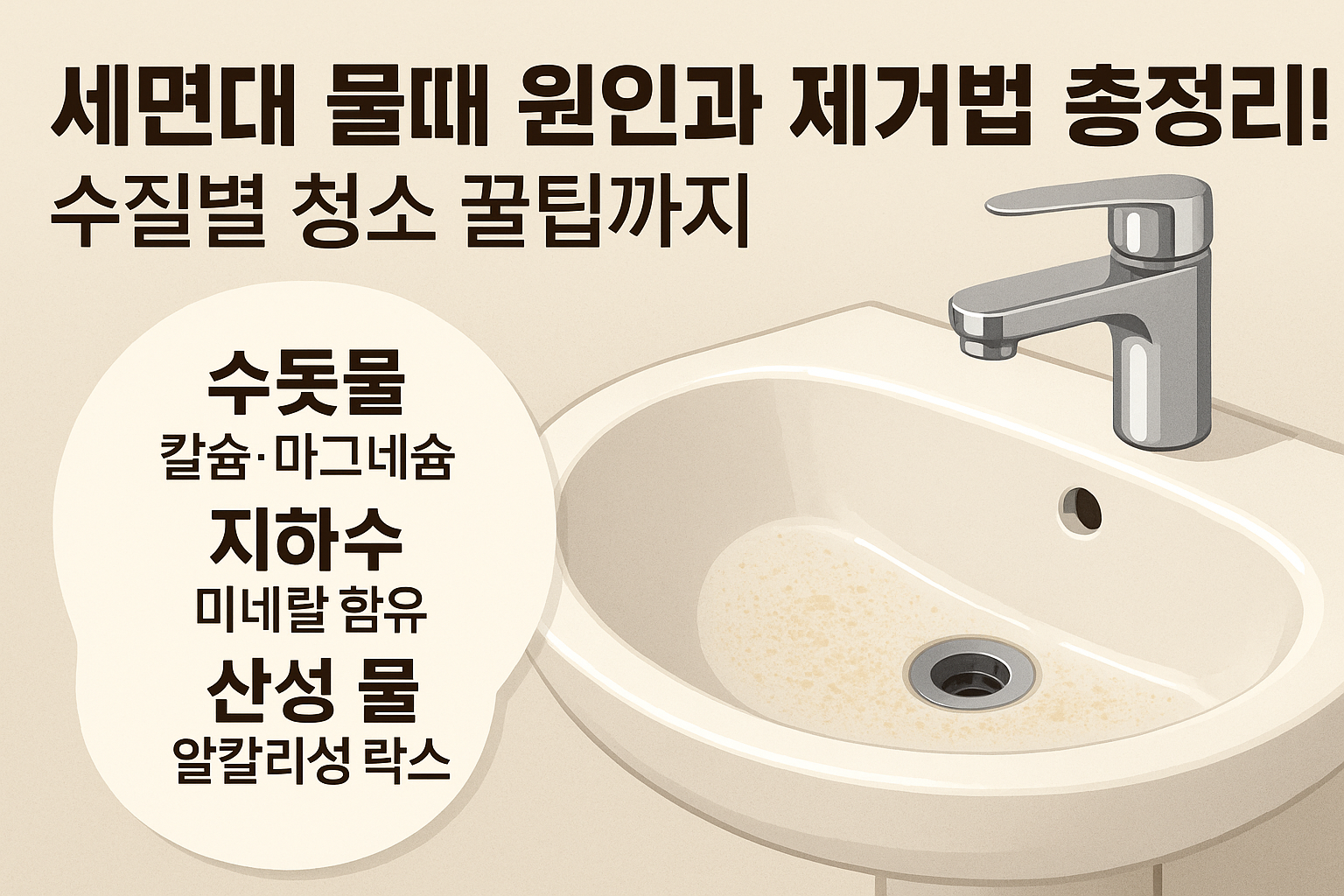 세면대 물때 원인과 제거법 총정리 사진