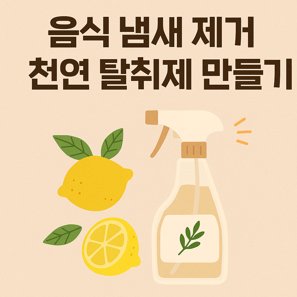 음식 냄새 제거 천연 탈취제 만들기