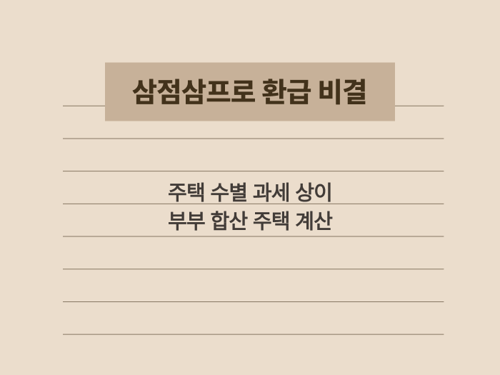 주택 수에 따른 월세 및 보증금 과세 기준 요약 카드