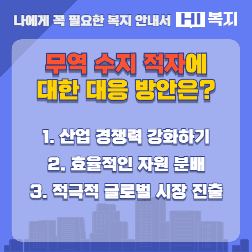 무역수지적자에 대한 대응 방안은?