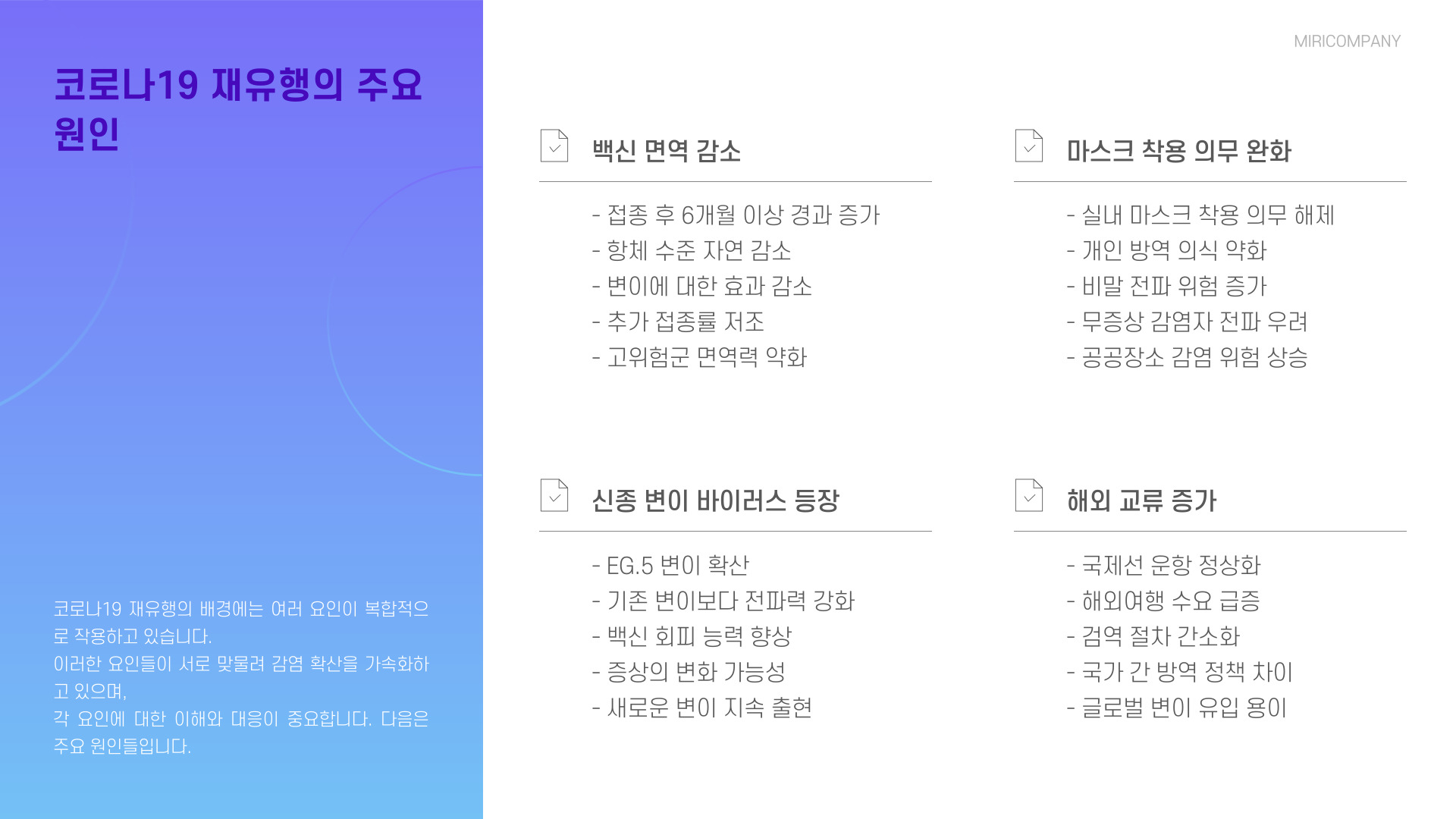 코로나19 재유행 조짐