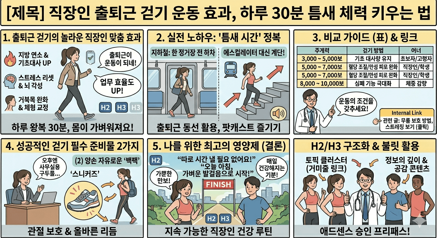 직장인 출퇴근 걷기 운동